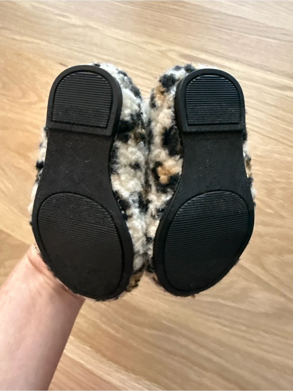GAP Kids Leopard-Print Faux-Fur Moccasins in Black & Brown